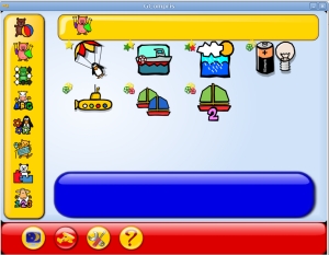 Screenshot dell'interfaccia di GCompris che mostra le varie attività.