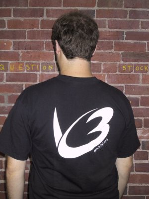 Black GPLv3 t-shirt, back
