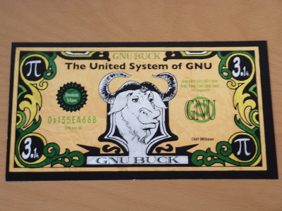 Ein GNU Buck-Geldschein